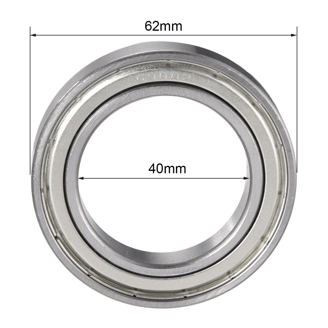 Harfington Deep Groove Ball Bearing 6908Z Single Shield, 40mm x 62mm x 12mm Chrome Steel Bearings