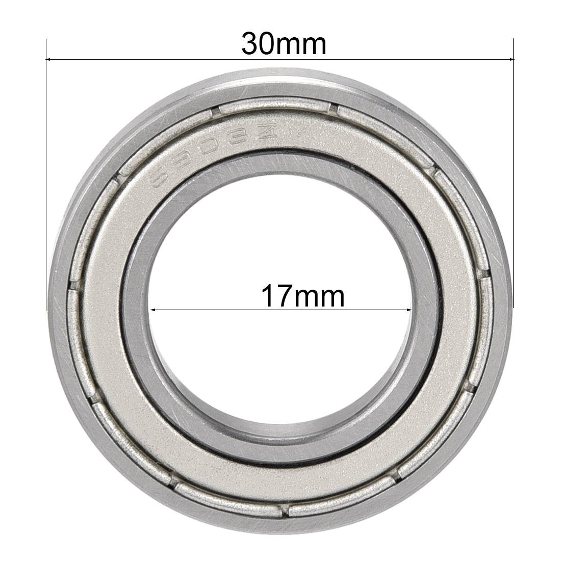 Harfington Deep Groove Ball Bearings Metric Single Shielded Chrome Steel ABEC1 Z2