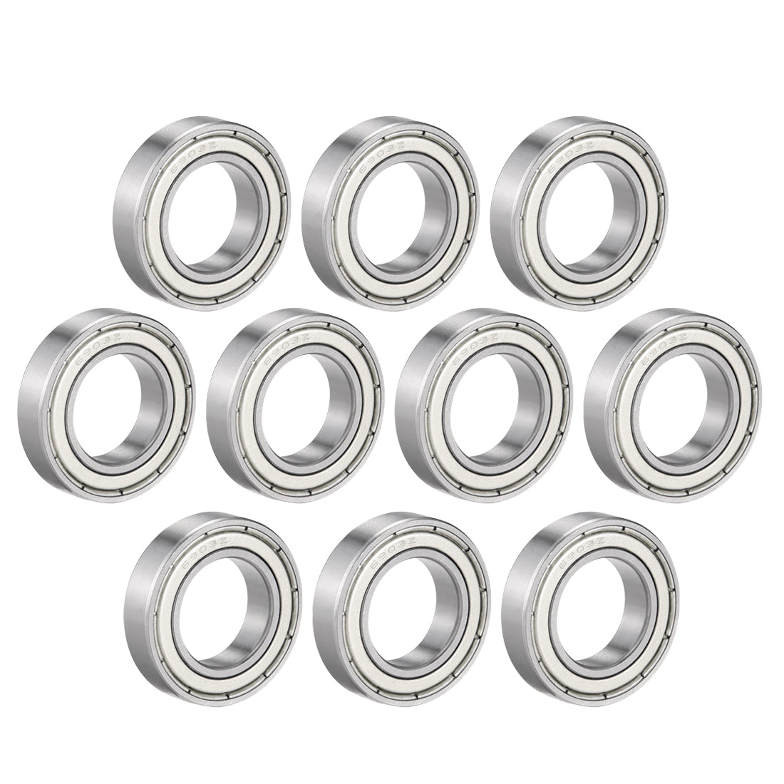 Harfington Deep Groove Ball Bearings Metric Single Shielded Chrome Steel ABEC1 Z2