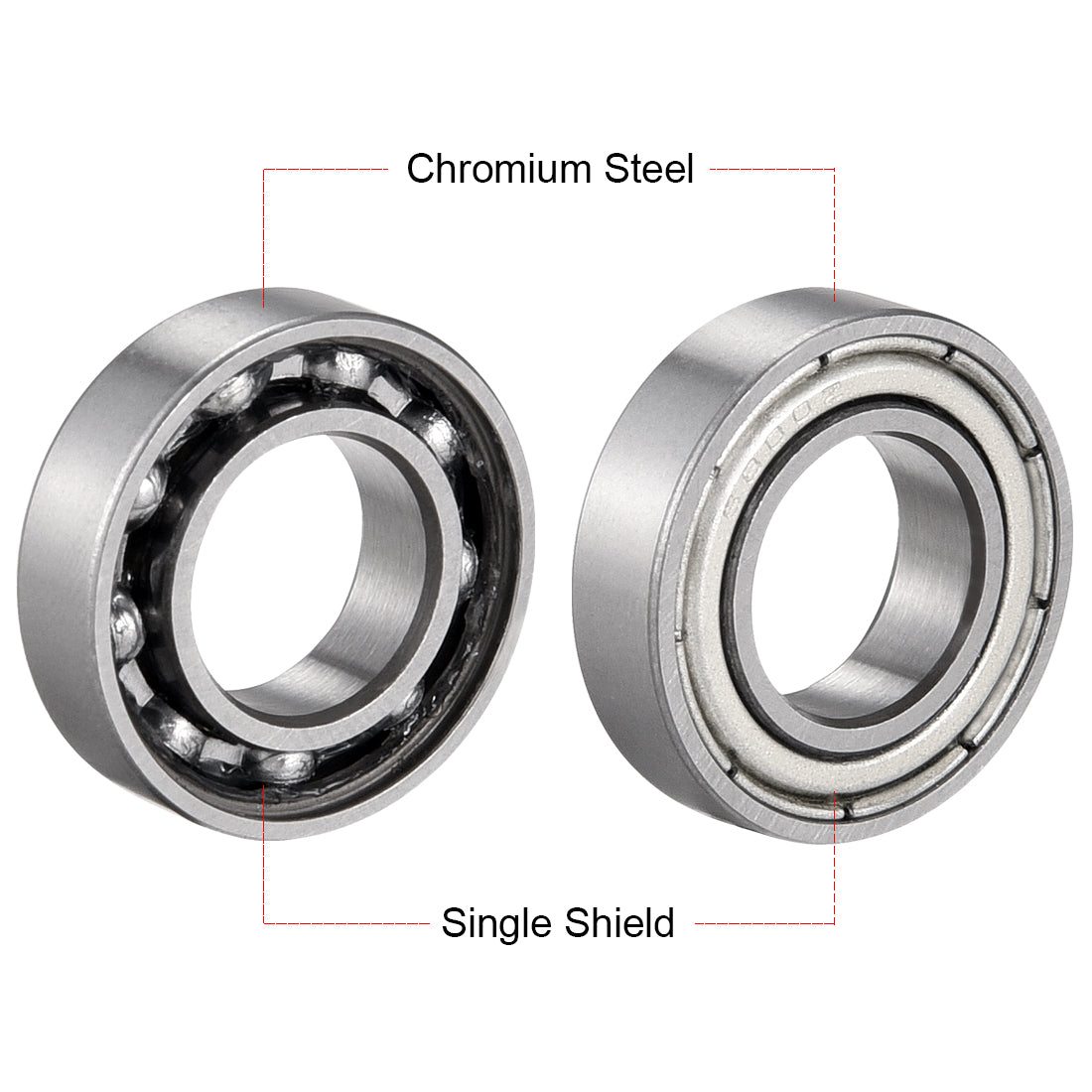 Harfington Deep Groove Ball Bearings Thin Section Single Shielded Chrome Steel