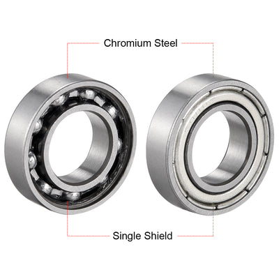 Harfington Deep Groove Ball Bearings Thin Section Single Shielded Chrome Steel
