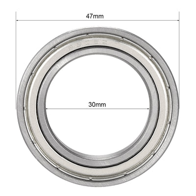 Harfington Deep Groove Ball Bearings Metric Single Shielded Chrome Steel P0 Z2