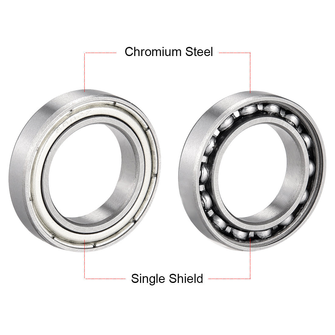 Harfington Deep Groove Ball Bearing Thin Section Single Shielded Chrome Steel