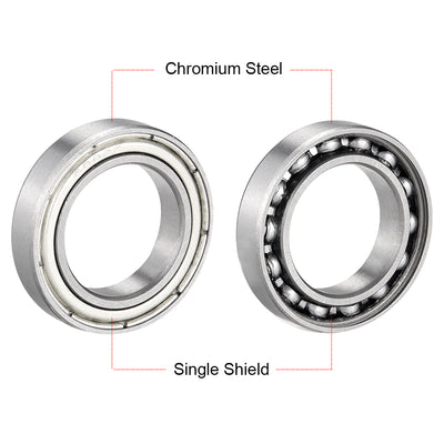 Harfington Deep Groove Ball Bearing Thin Section Single Shielded Chrome Steel