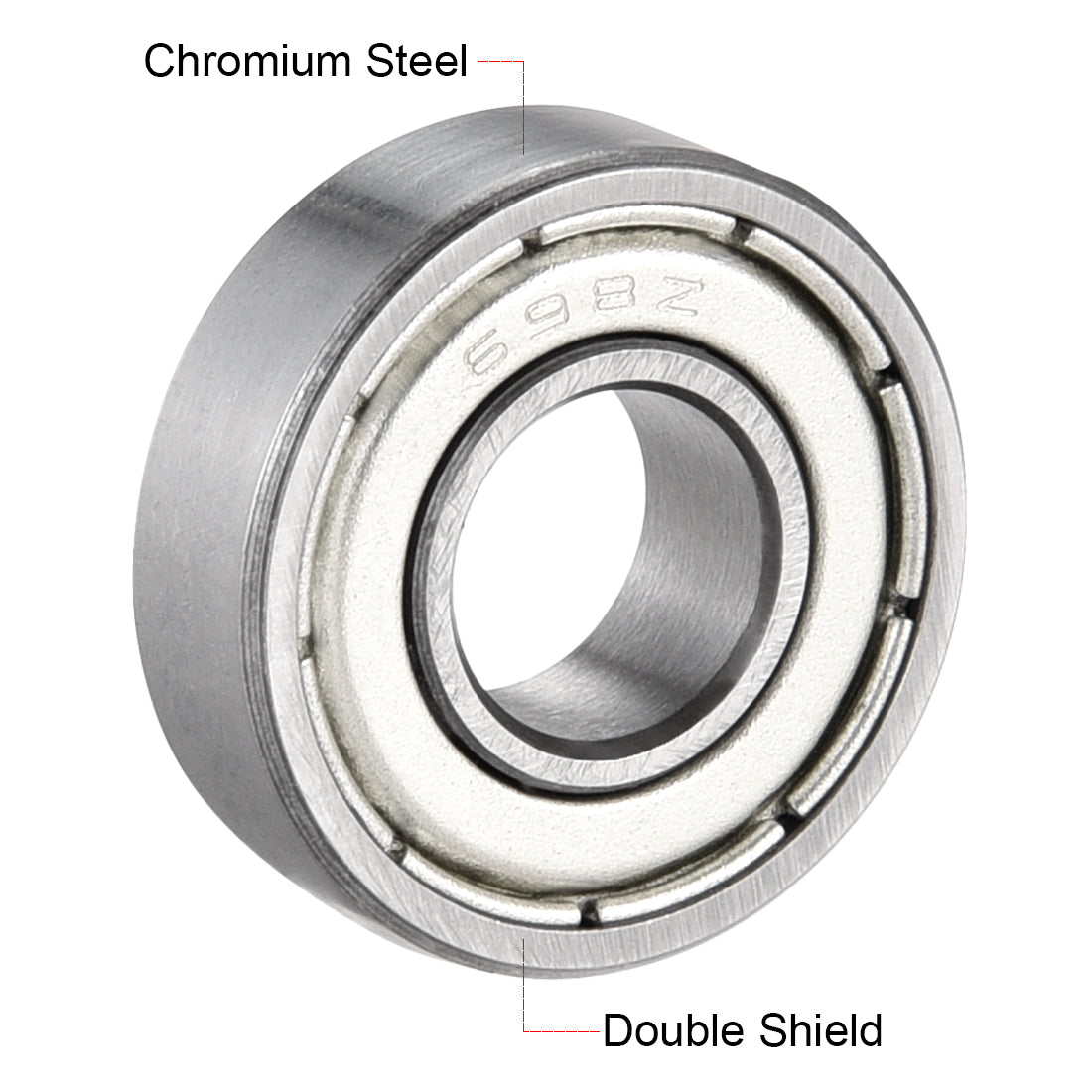 uxcell Uxcell Deep Groove Ball Bearings Metric Double Shielded Chrome Steel Roller Z2