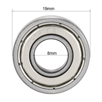 Harfington Uxcell Deep Groove Ball Bearings Metric Double Shielded Chrome Steel Roller Z2