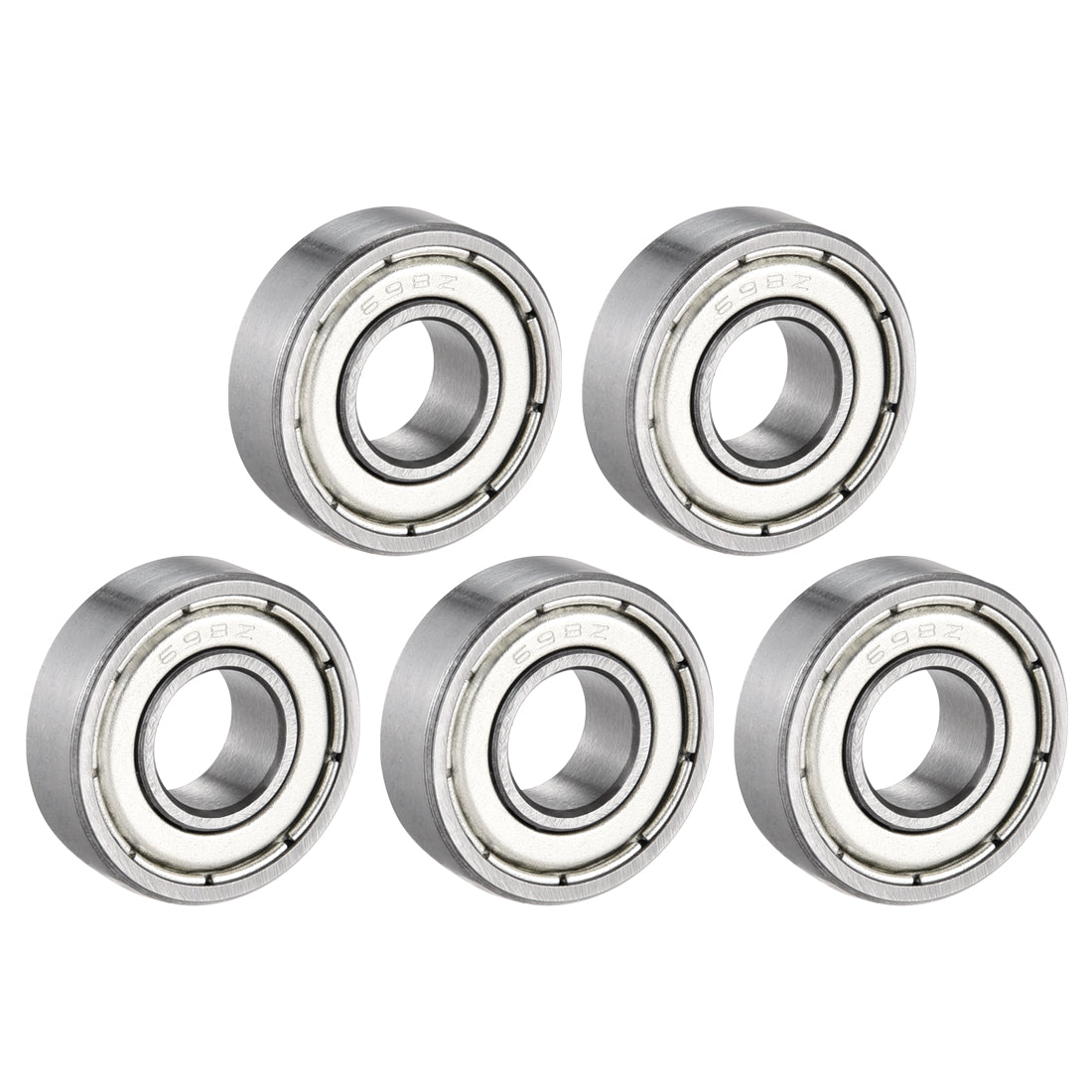 uxcell Uxcell Deep Groove Ball Bearings Metric Double Shielded Chrome Steel Roller Z2