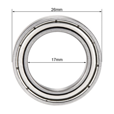 Harfington Deep Groove Ball Bearings Thin Section Single Shielded Chrome Steel