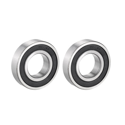 Harfington 2pcs Deep Groove Ball Bearing 6206RS Single Sealed, 30mm x 62mm x 16mm Chrome Steel Bearings