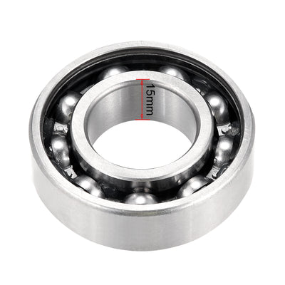 Harfington 3pcs Deep Groove Ball Bearing 6205RS Single Sealed, 25mm x 52mm x 15mm Chrome Steel Bearings