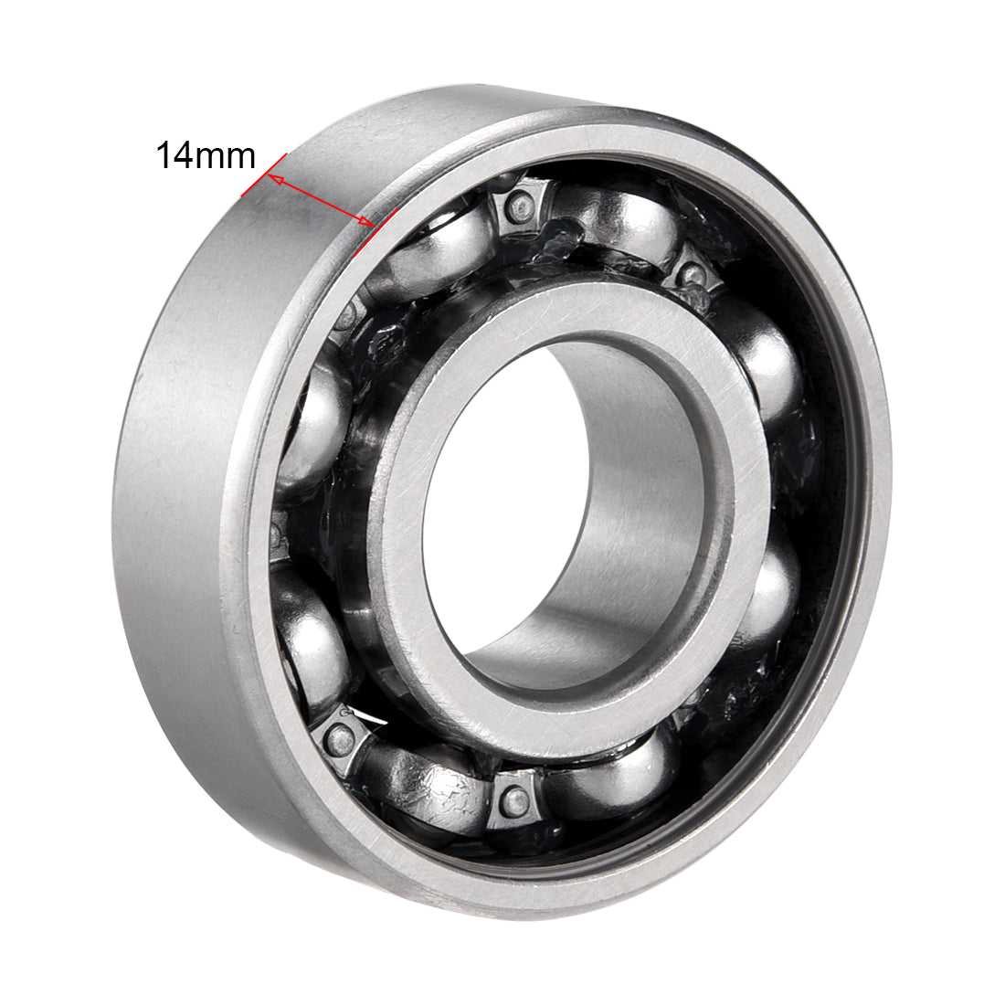 Harfington 4pcs Deep Groove Ball Bearing 6204RS Single Sealed, 20mm x 47mm x 14mm Chrome Steel Bearings