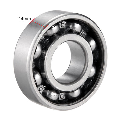Harfington 4pcs Deep Groove Ball Bearing 6204RS Single Sealed, 20mm x 47mm x 14mm Chrome Steel Bearings