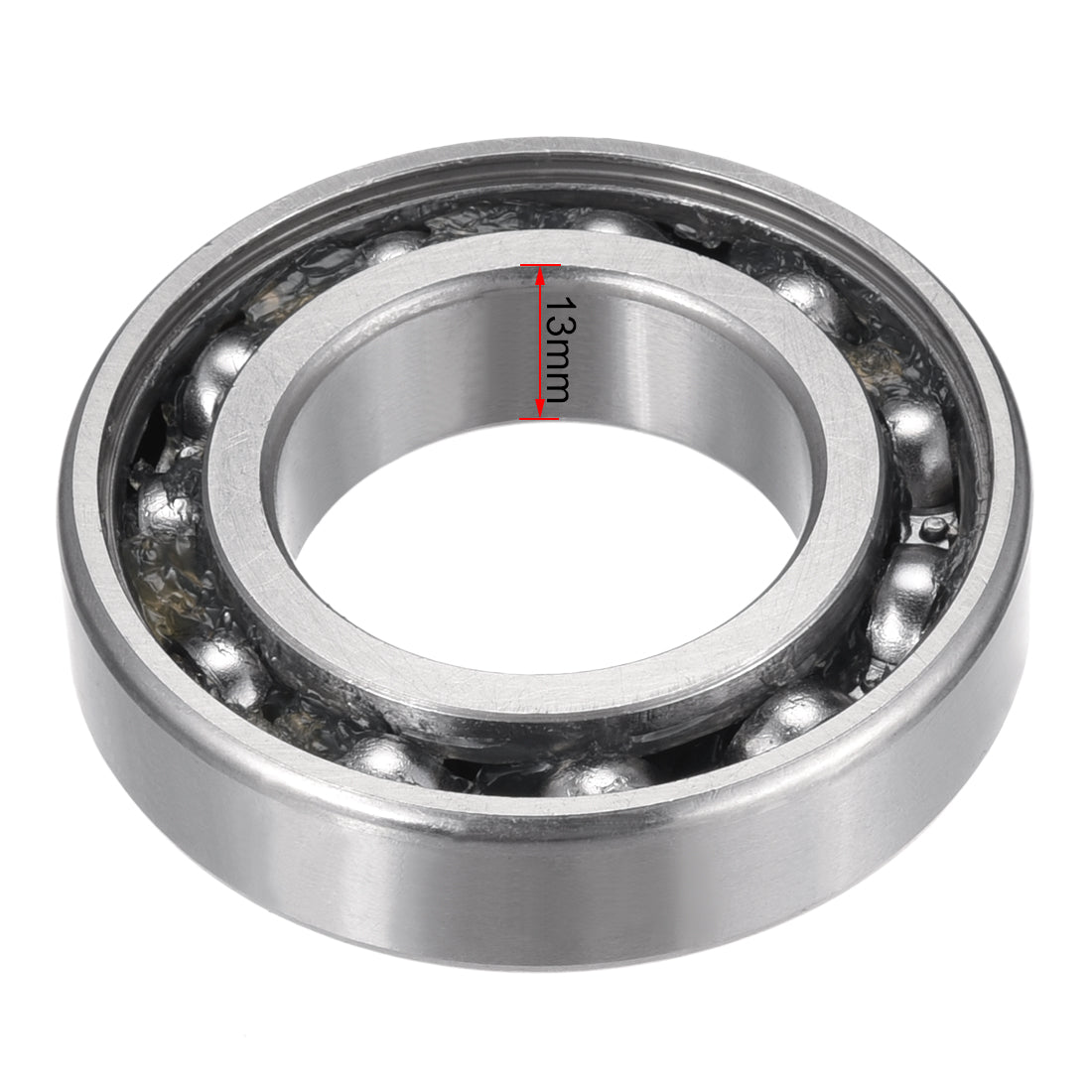 Harfington 2pcs Deep Groove Ball Bearing 6006RS Single Sealed, 30mm x 55mm x 13mm Chrome Steel Bearings