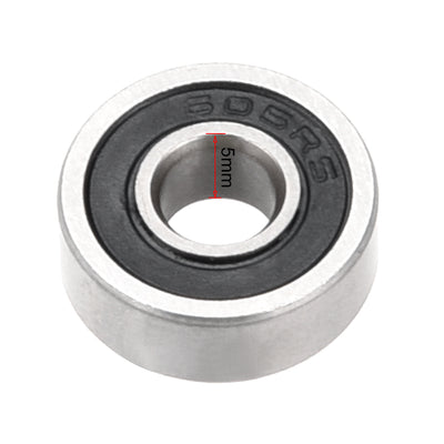 Harfington Deep Groove Ball Bearings Metric Single Sealed Chrome Steel P0 Z2 Level