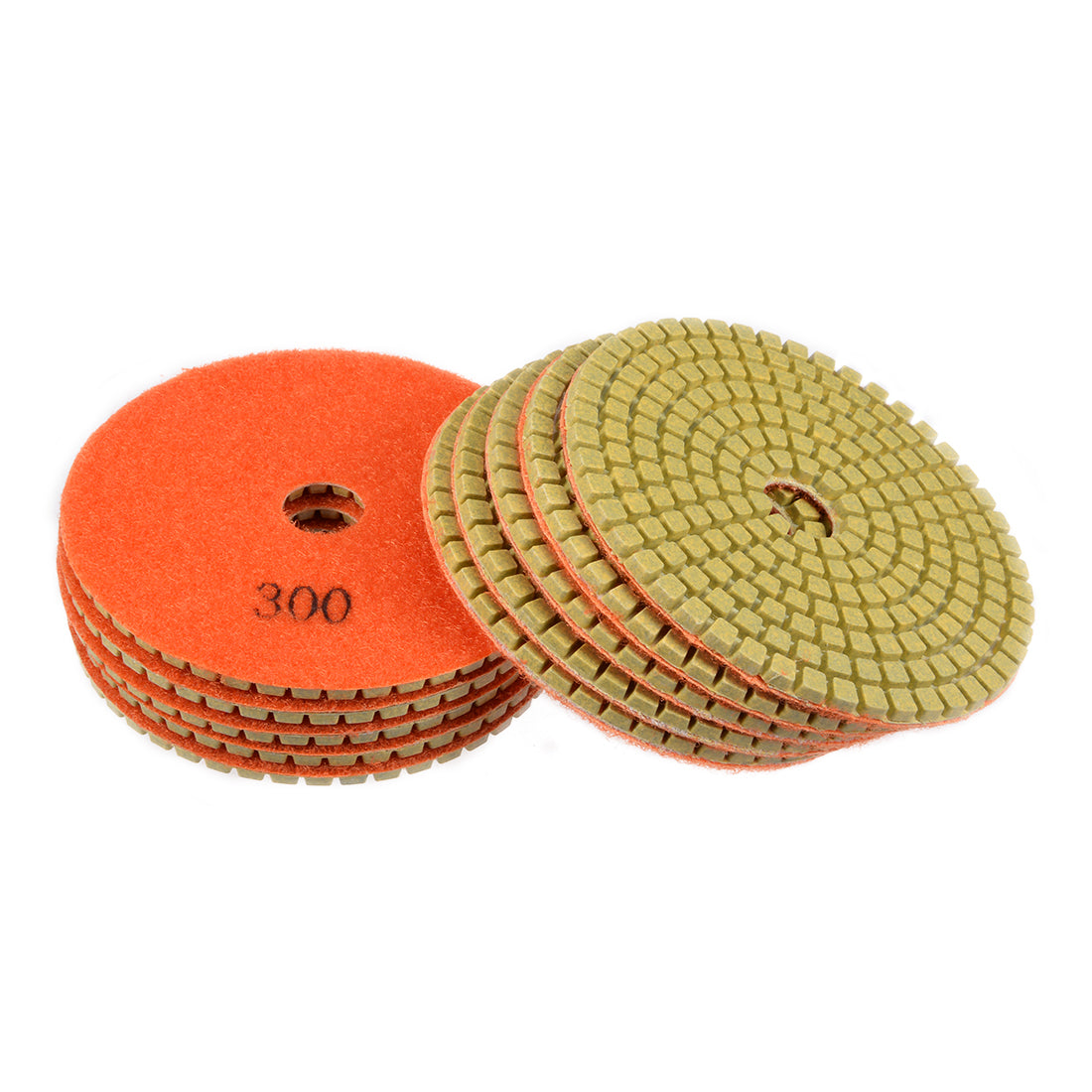 Harfington Diamond Polishing Sanding Grinding Pads Discs 4 Inch Grit 300 10 Pcs for Granite Concrete Stone Marble
