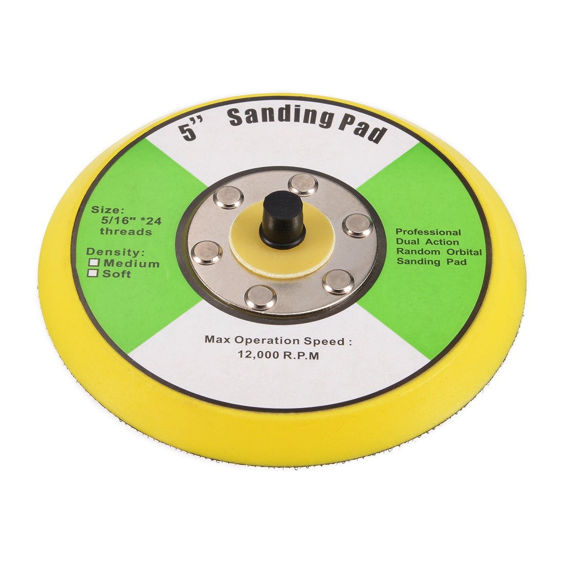 Harfington 5 Inch Hook and Loop Backing Sanding Pads with 5/16 Inch * 24 Thread for Diamond Polishing Pads