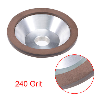 Harfington 100x32x20x10x3mm Resin Bond Cup Diamond Grinding Wheel 240 Grit for Carbide Metal