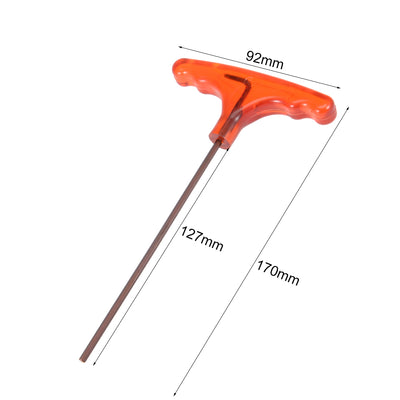 Harfington Metric S2 Alloy Steel T Shape Handle Hex Key Wrench Spanner Tool