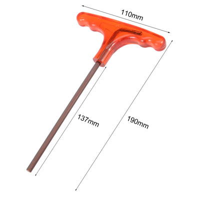 Harfington Metric S2 Alloy Steel T Shape Handle Hex Key Wrench Spanner Tool
