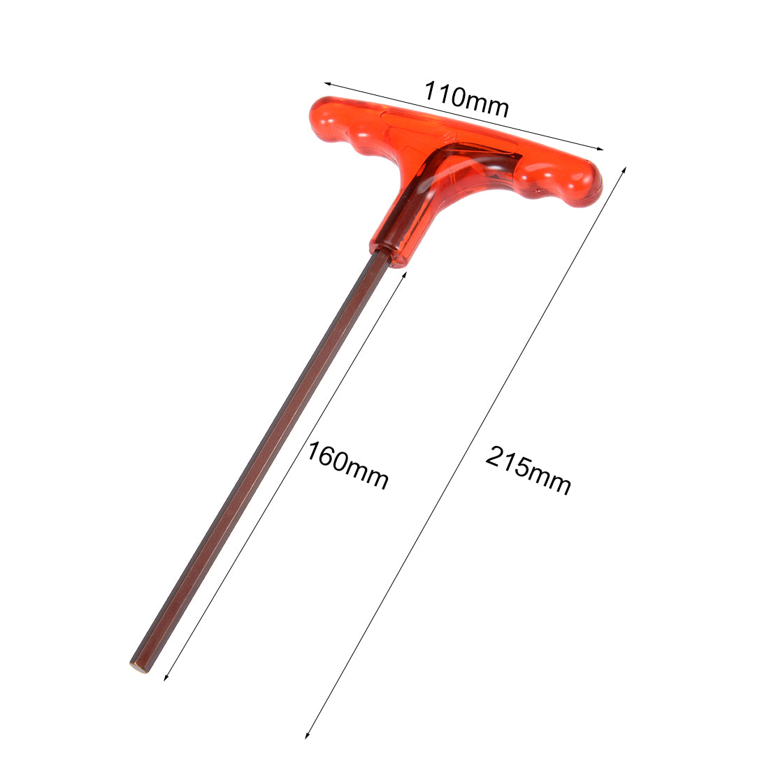 Harfington Metric S2 Alloy Steel T Shape Handle Hex Key Wrench Spanner Tool