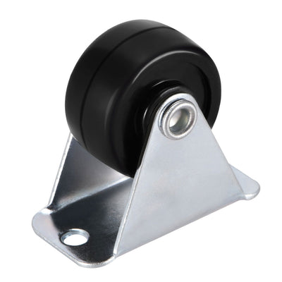 Harfington 1 Inch Casters Wheels Rubber Top Plate Mounted Swivel Fixed Caster Wheel, 11lb Capacity, 4 Pcs (2 Pcs Swivel, 2 Pcs Fixed)