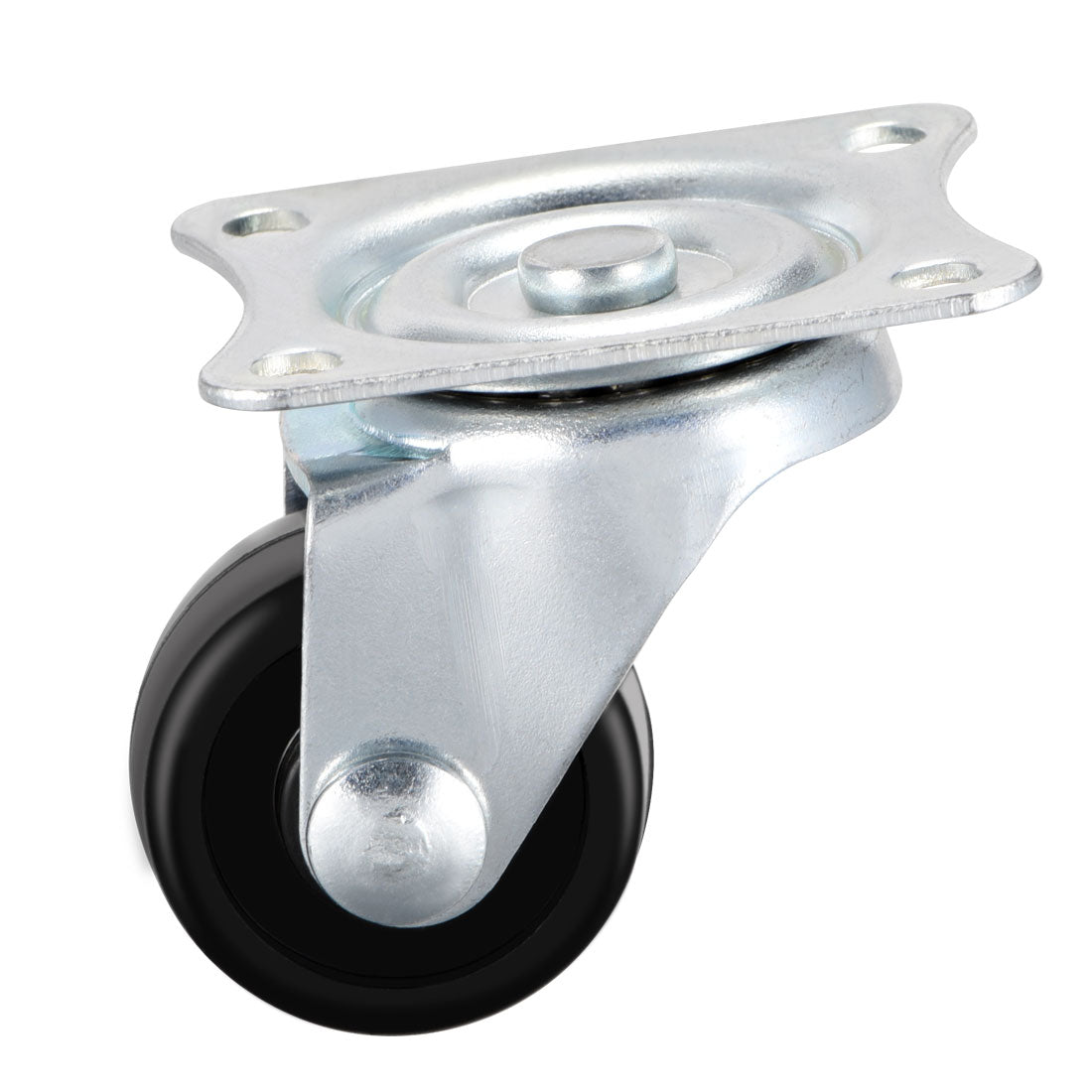 Harfington 1 Inch Casters Wheels Rubber Top Plate Mounted Swivel Fixed Caster Wheel, 11lb Capacity, 4 Pcs (2 Pcs Swivel, 2 Pcs Fixed)