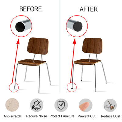 Harfington 13mm 0.51" OD Plastic Tube Inserts Pipe End Covers Caps 8pcs, 0.4"-0.47" Inner Dia, for Furniture Chair Table Eqpt Legs