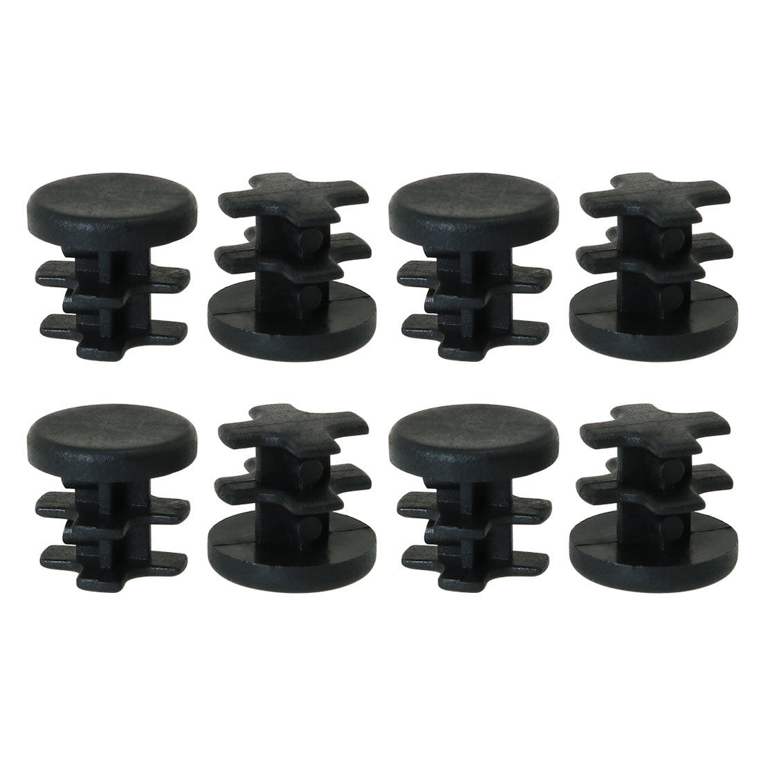 Harfington 13mm 0.51" OD Plastic Tube Inserts Pipe End Covers Caps 8pcs, 0.4"-0.47" Inner Dia, for Furniture Chair Table Eqpt Legs