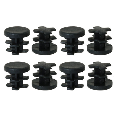 Harfington 13mm 0.51" OD Plastic Tube Inserts Pipe End Covers Caps 8pcs, 0.4"-0.47" Inner Dia, for Furniture Chair Table Eqpt Legs