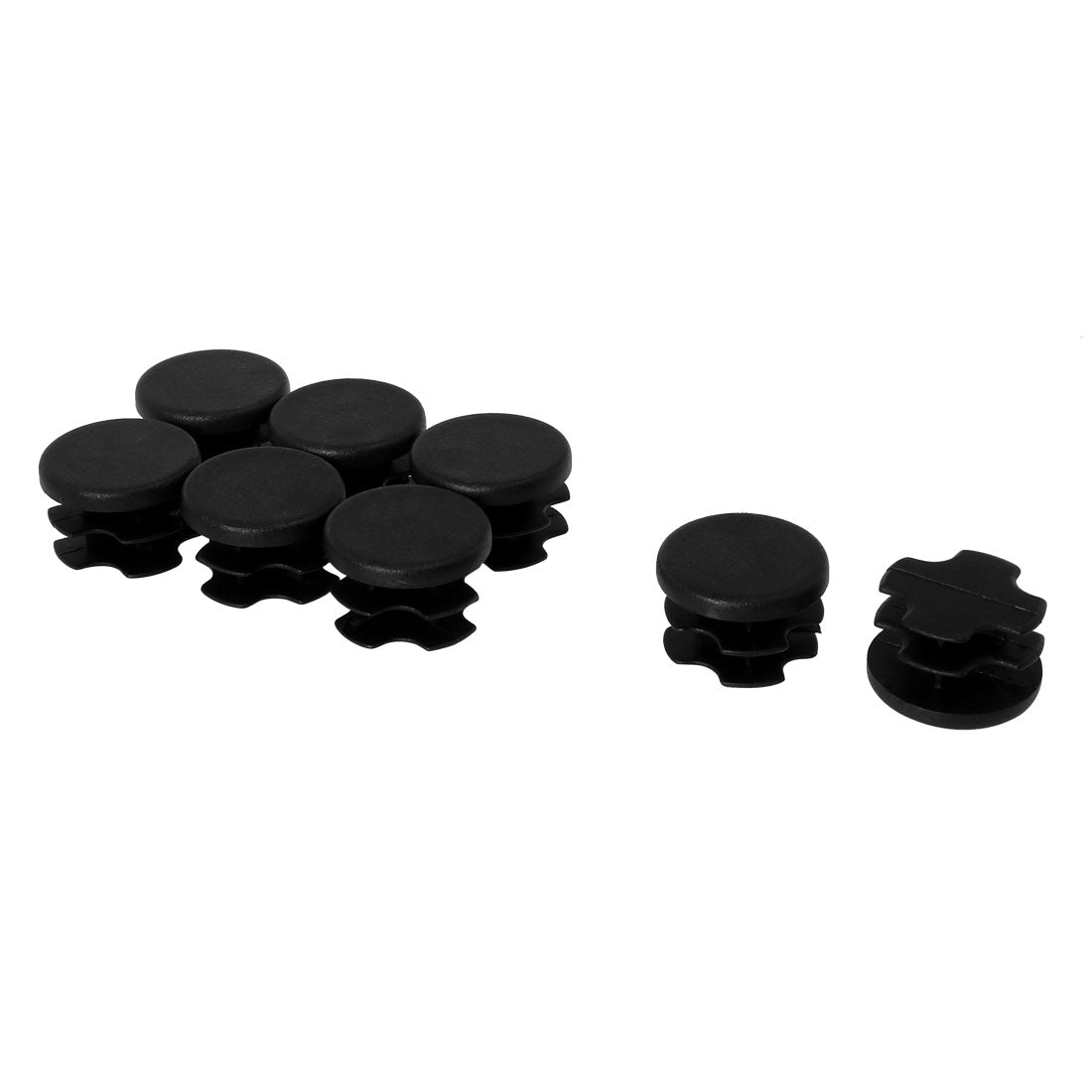 Harfington 19mm 0.75" OD Plastic Tube Inserts Pipe End Covers Caps 8pcs, 0.63"-0.71" Inner Dia, for Furniture Chair Table Leg