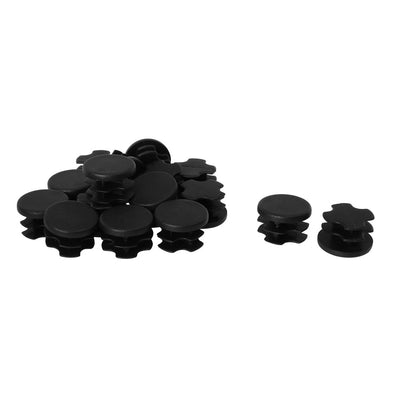 Harfington 19mm 0.75" OD Plastic Tube Inserts Pipe End Covers 16pcs, 0.63"-0.71" Inner Dia, Floor Protector Caps