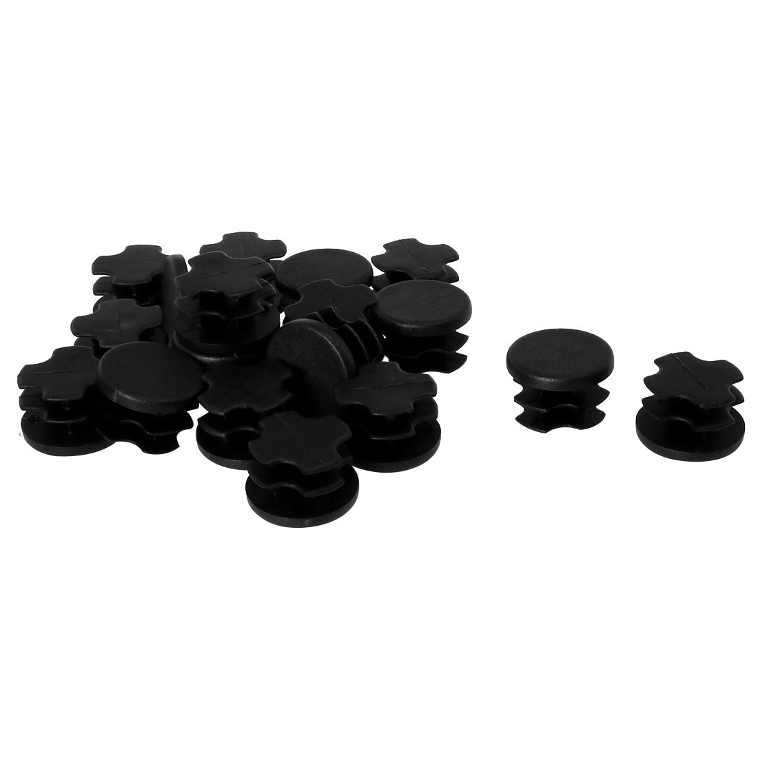 Harfington 19mm 0.75" OD Plastic Inserts Pipe 18pcs, 0.63"-0.71" Inner Dia for Tables