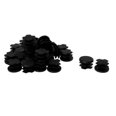 Harfington 19mm 0.75" OD Plastic Tube Inserts Pipe End Covers 28pcs, 0.63"-0.71" Inner Dia, Floor Protector Caps