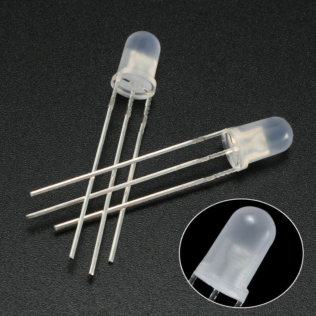 Harfington 140pcs 5mm Red Green Misty Common Cathode LED Diode Light Round 20mA Super Bright Bulb Lighting Lamp Electronic Components Light Emitting Diodes