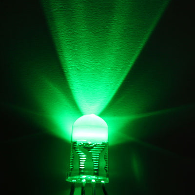 Harfington 150pcs 5mm Dia Red Blue Green 4 Pin LED Diode Lights Clear Round Transparent 20mA Lighting Bulb Lamps Electronic Component Light Emitting Diodes