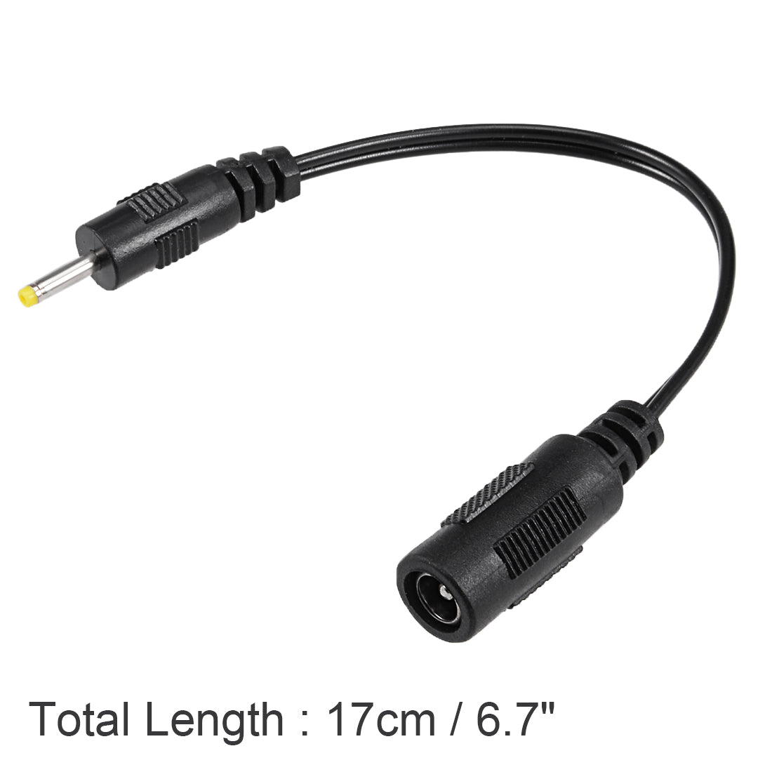 Harfington 17cm Plastic 2.5x0.7mm Male to 5.5x2.1mm Female DC Power Extension Cable Connector for CCTV Security Camera