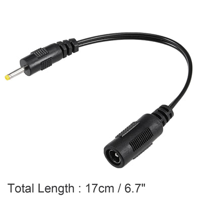 Harfington 17cm Plastic 2.5x0.7mm Male to 5.5x2.1mm Female DC Power Extension Cable Connector for CCTV Security Camera