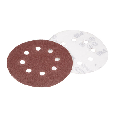 Harfington 5'' 8-hole Hook Loop Sanding Disc Flock Sandpaper