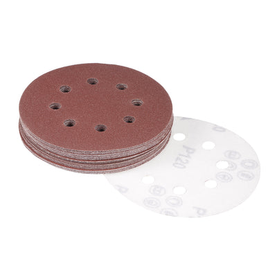 Harfington 5'' 8-hole Hook Loop Sanding Disc Flock Sandpaper