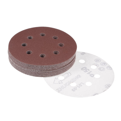 Harfington 5'' 8-hole Hook Loop Sanding Disc Flock Sandpaper