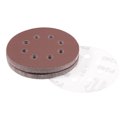 Harfington 5'' 8-hole Hook Loop Sanding Disc Flock Sandpaper