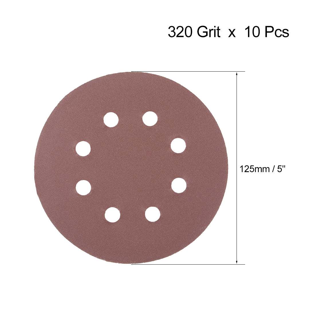 Harfington 5'' 8-hole Hook Loop Sanding Disc Flock Sandpaper