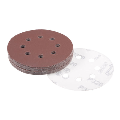 Harfington 5'' 8-hole Hook Loop Sanding Disc Flock Sandpaper