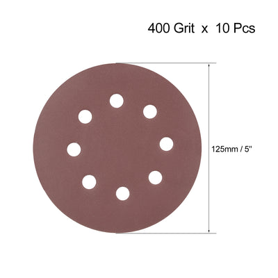 Harfington 5'' 8-hole Hook Loop Sanding Disc Flock Sandpaper