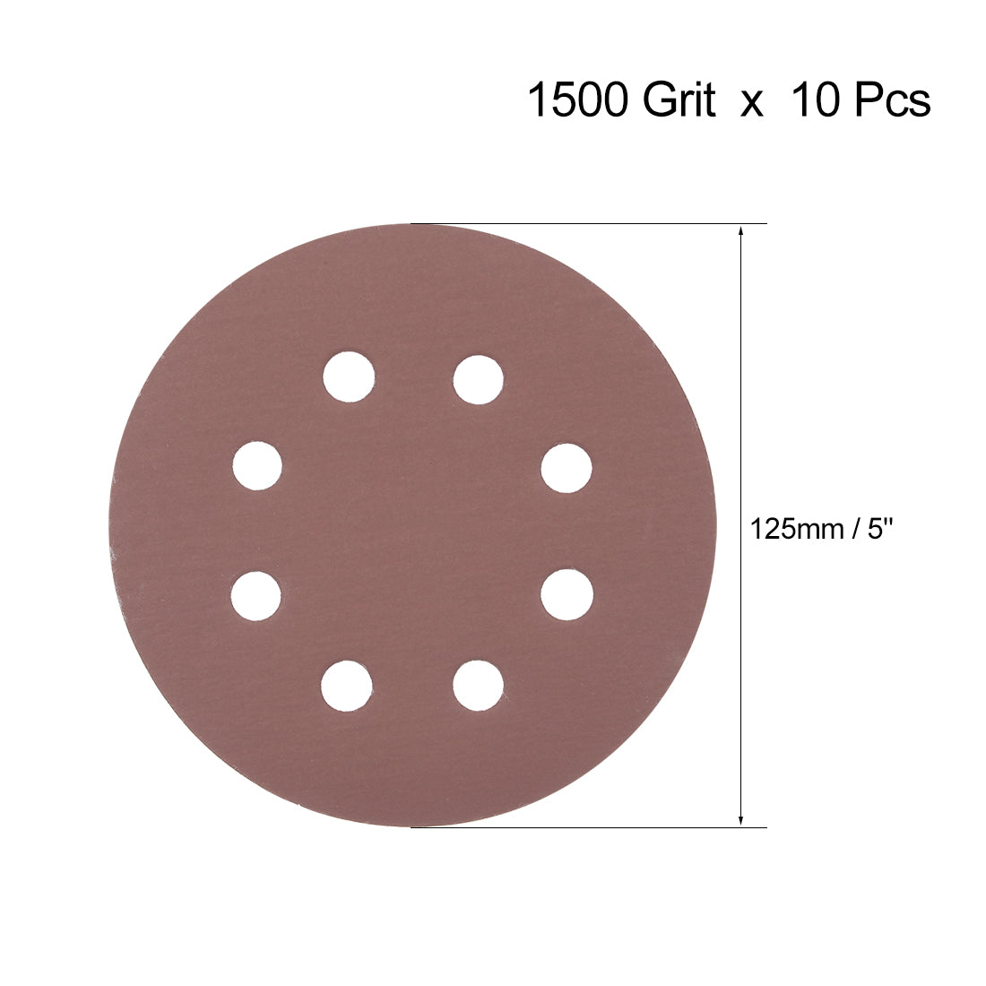 Harfington 5'' 8-hole Hook Loop Sanding Disc Flock Sandpaper