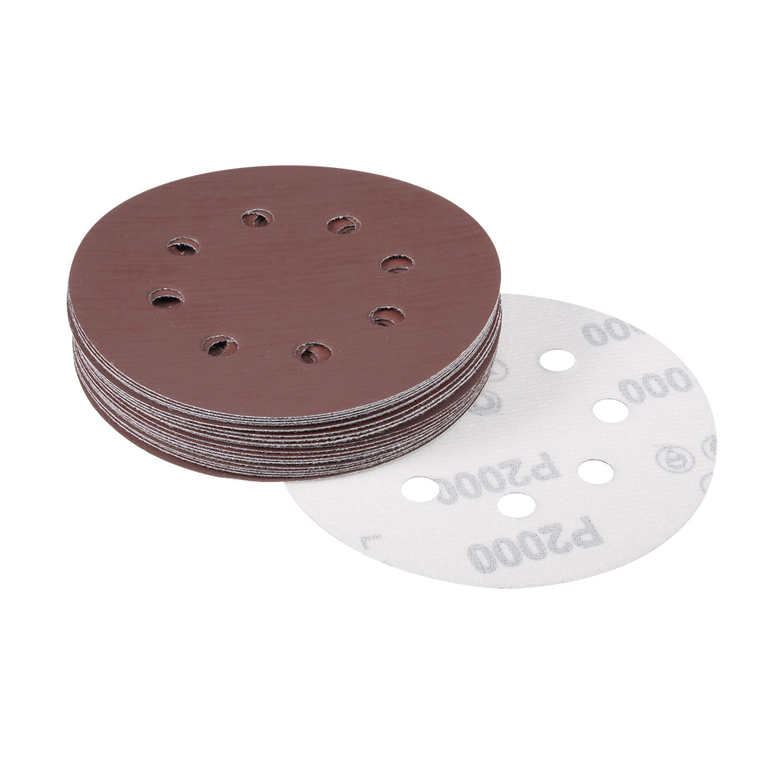 Harfington 5'' 8-hole Hook Loop Sanding Disc Flock Sandpaper