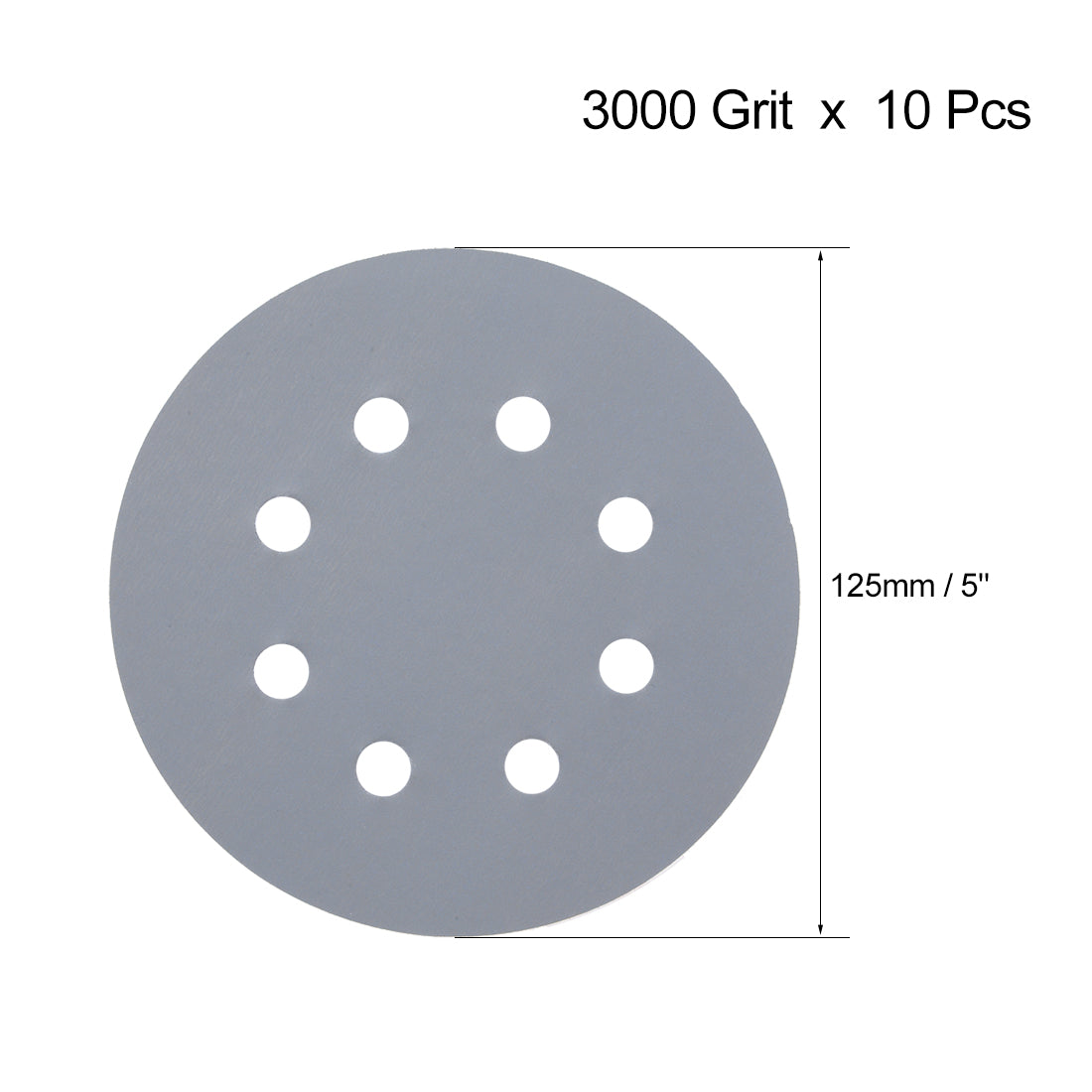 Harfington 5'' 8-hole Hook Loop Sanding Disc Flock Sandpaper