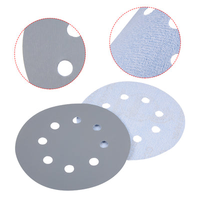 Harfington 5'' 8-hole Hook Loop Sanding Disc Flock Sandpaper