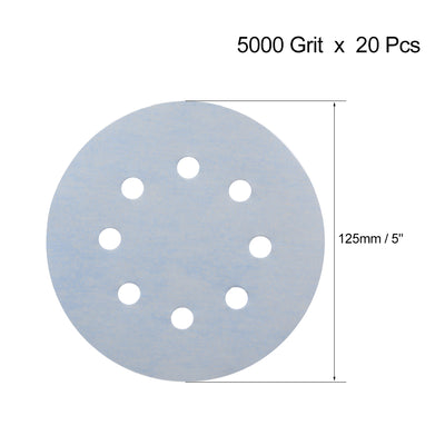 Harfington 5'' 8-hole Hook Loop Sanding Disc Flock Sandpaper