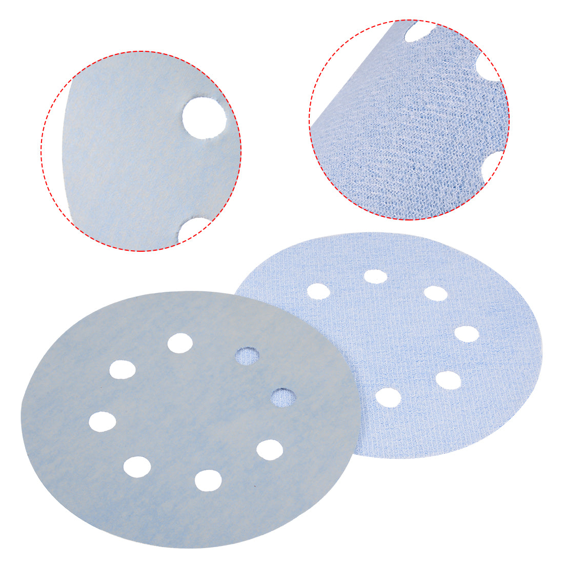 Harfington 20Pcs 5 Inch 8 Hole Hook and Loop Sanding Disc 5000 Grit Flocking Sandpaper Random Orbital Sander Paper